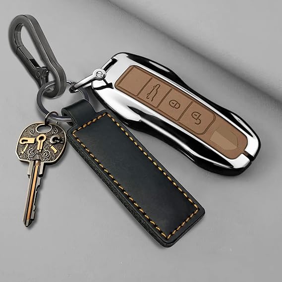 🌈 Keychain Leather keychain Universal key ring D-ring hanging chain💫